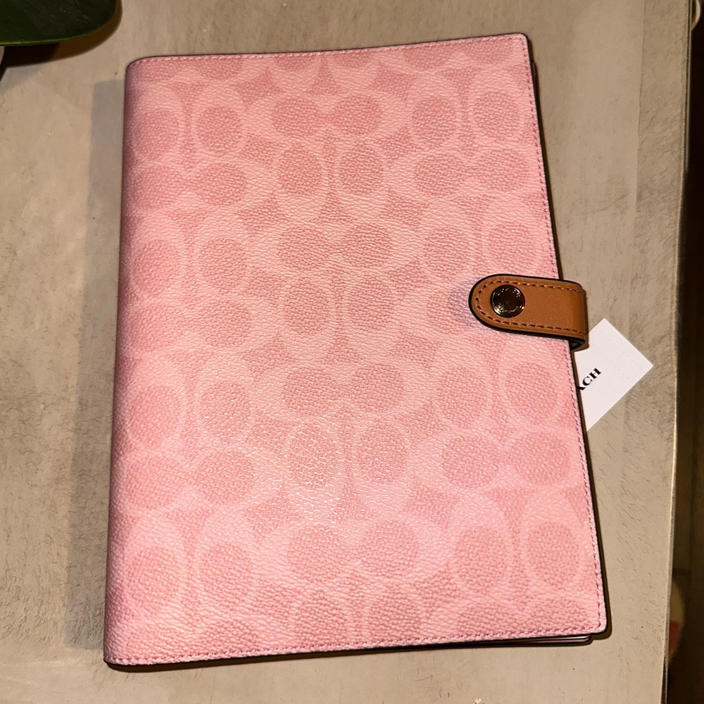 Coach Pink Signature Notebook